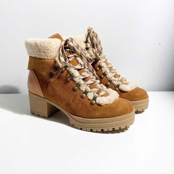 See by Chloé Women's Eileen Shearling Hiking Boots Sie 39 - Picture 1 of 9